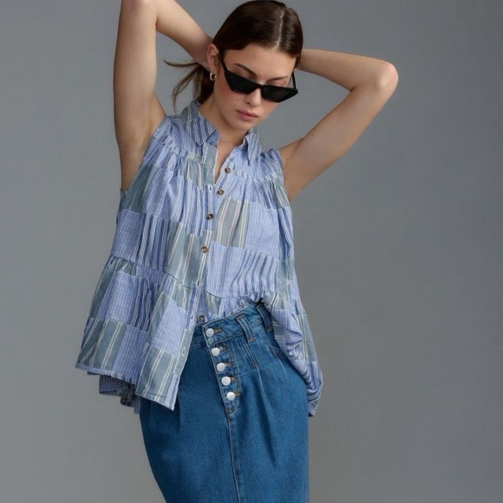 Anthropologie • Tiered sleeveless tank